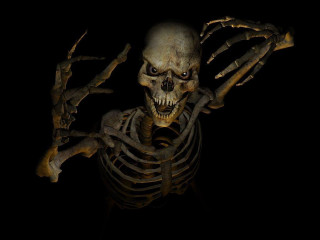 Skeleton arms outstretched dark black 2 - a skeleton free wallpaper for desktop