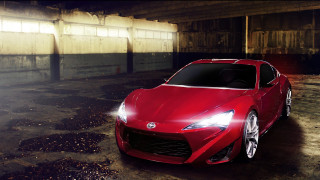 Red sports car parking garage 3 - headlight free wallpaper