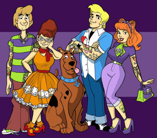Group dogs purple gothic loonytoons - loony toon free wallpaper for tablet