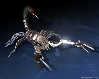 Robotic scorpion light saber claws - a light saber free wallpaper for desktop