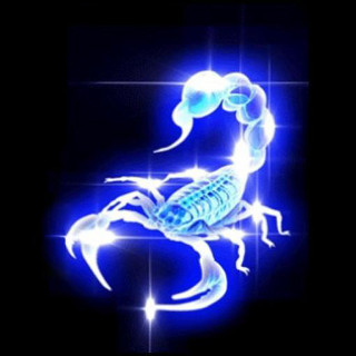 Scorpion glowing blue body glowing - free neon wallpaper for tablet
