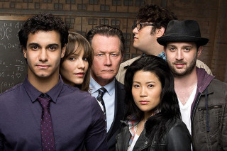 Group people blackboard writing man - a man in a tie free wallpaper for desktop