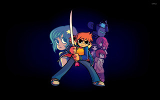 Cartoon sword holder group dark - the dark background free wallpaper for desktop
