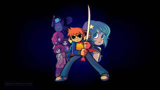 Cartoon character sword background dark 2 - a cartoon character holding free wallpaper for desktop