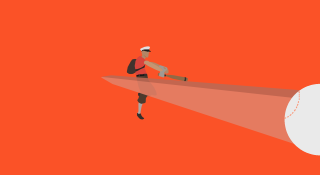 Man hitting baseball red background - el lissitzky free wallpaper