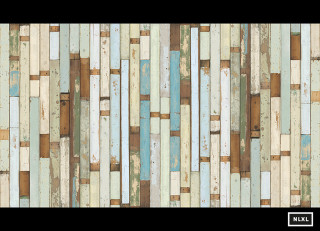 Wooden wall colorful pattern boards - high detail 8 k free wallpaper
