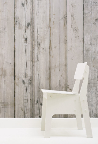 White chair wooden wall plant - free textures wallpaper