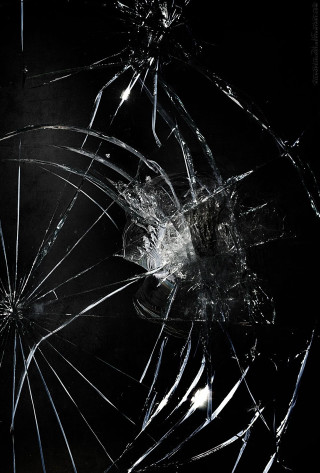 Broken glass window night sky 2 - glass free wallpaper for mobile