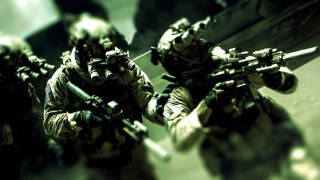Soldiers camouflage guns group military - a group of soldiers free wallpaper