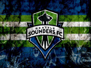 Seattle sound logo blue green - a white stripe free wallpaper for desktop