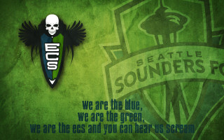 Green wall skull banner seattle - eric auld free wallpaper