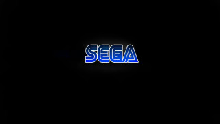 Black background blue sega logo - the top of the image free wallpaper for desktop