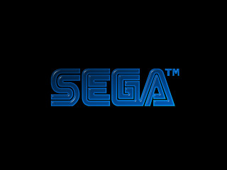 Black background blue sega logo 2 - esao free wallpaper