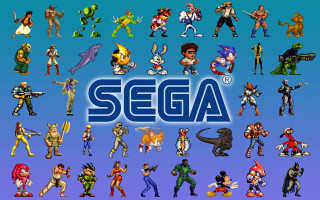 Video game characters sega collage - 2 d sprite free wallpaper for desktop