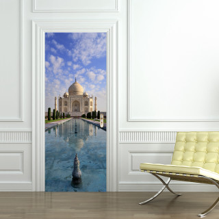 Door view building pool middle - a door free wallpaper for tablet