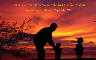 Father son silhouette sunset quote - fra angelico free wallpaper