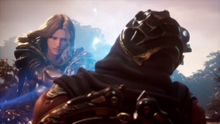 Man armor woman forest trees - a woman in a forest free wallpaper