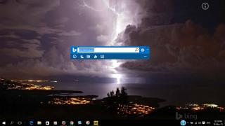 Computer screen lightning storm window - a keyboard free wallpaper