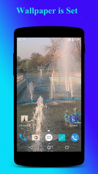 Blue fountain background border - free technology wallpaper