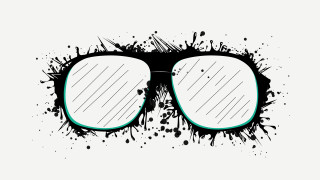 Glasses paint splash black frame - a pair of glasses free wallpaper