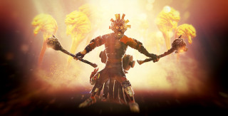 Man yellow background angel wings - 4k free wallpaper