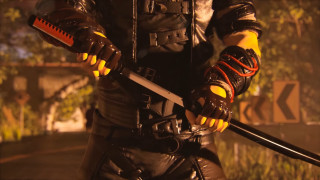 Man leather outfit sword knife - a leather outfit holding free wallpaper