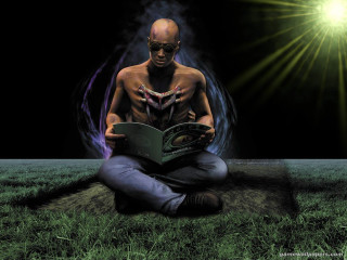 Man sitting ground reading book - barclay shaw free wallpaper