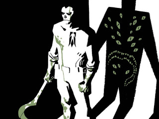 Man holding tennis racquet white - underground comix free wallpaper for desktop