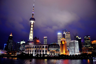City skyline tall buildings night 10 - cao buxing free wallpaper