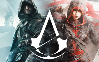Hooded figures flag logo video - aaa game free wallpaper