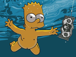 Cartoon character money bill underwater - david wojnarowicz free wallpaper