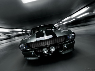 Black white mustang tunnel headlights - eleanor best free wallpaper