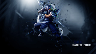 Man blue white sword black - outfit holding free wallpaper