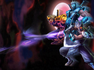 Glowing sword battle alien fantasy - a giant alien free wallpaper for desktop