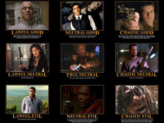 Characters names gold black background - classical free wallpaper