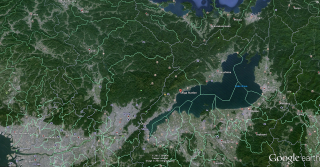 Lake mountain map China area - a green line free wallpaper