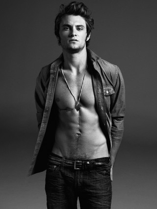 Man no shirt black white - a jacket free wallpaper for mobile