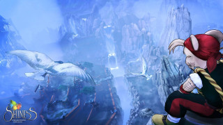 Cartoon character bird mountain landscape - du jin free wallpaper for desktop