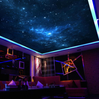 Star ceiling couch room pattern - free space wallpaper for tablet
