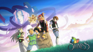 Anime characters field sky background 2 - the word free wallpaper