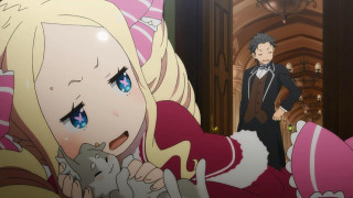 Woman blue eyes man suit - behind her free wallpaper