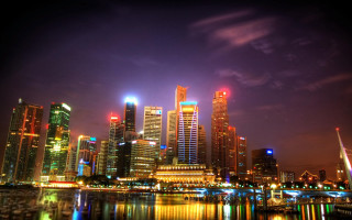 City skyline night tall buildings 34 - adrian zingg free wallpaper