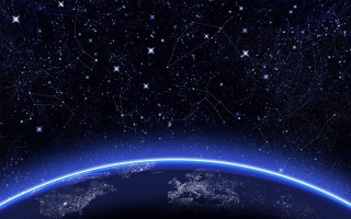 Earth space stars horizon blue - the horizon free wallpaper for desktop