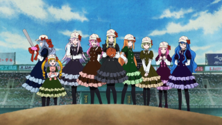 Anime girls baseball field stadium - a baseball field free wallpaper