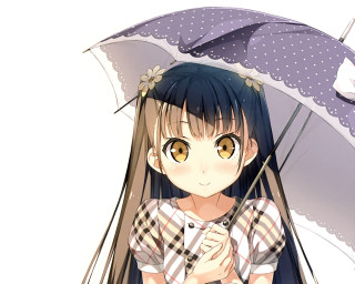 Girl long hair holding umbrella - aguri uchida free wallpaper