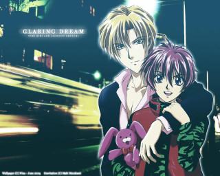 Anime couple hugging night city - the dark night free wallpaper