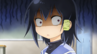 Girl black hair green object - a green object free wallpaper