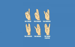 Hand gestures french poster image - douglas shuler free wallpaper