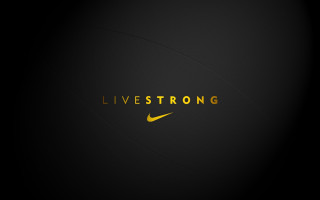 Black background yellow nike logo 2 - strong free wallpaper