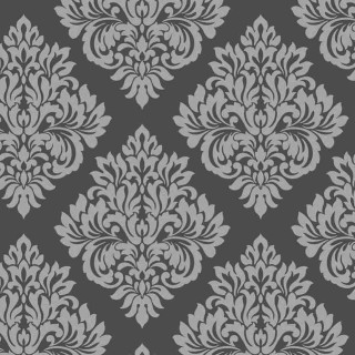 Gray white damask black flower - the center free wallpaper for tablet